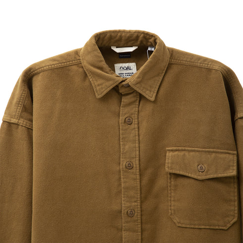 Nanamica Flannel CPO Shirt Jacket Camel SUAF298E Degli Uberti